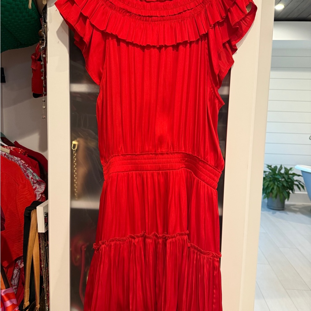 Reset Red Ruffled Dress - Picture 4 of 7